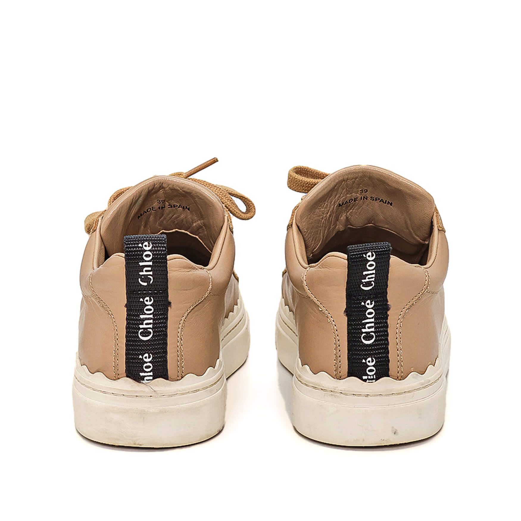 Chloe - Beige Leather Sneakers